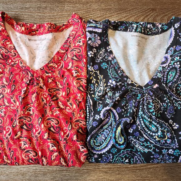 Woman Within Tops - Woman Within Short Sleeve Shirt Bundle Size 14/16 Used
